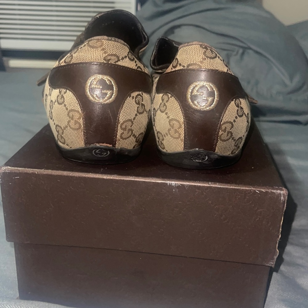 Gucci GG Coated Canvas Leather  US10.5 100% authentic